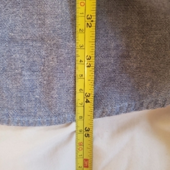 𝅺JAQULINE Denim Look Shirt Dress/Tunic‎ Pocket Front Long Sleeve Womens Size XL - Picture 11 of 12